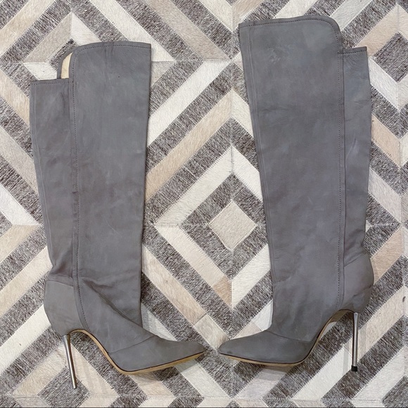 Brian Atwood Suede Over Knee Boots - Picture 3 of 7